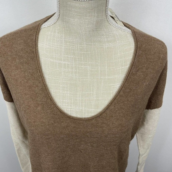 Madewell Kimball Pullover Sweater Knit Merino Wool Alpaca Womens Size S Tan NWT - Picture 2 of 12